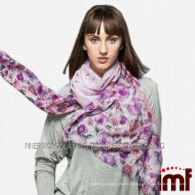 Hot sale 100% mercerized wool printed shawl from inner mongolia